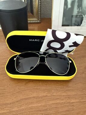 Marc Jacobs MARC 760/S 0RHL 9O Aviator Sunglasses - Gold/Black/Dark Grey